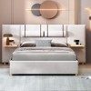 NicBex Full/Queen Size Velvet Upholstered Bed Frame with 2 Bedside Pillows,Platform Bed Frame with Storage Shelves and Charging Station,Easy Assembly - 2 of 4