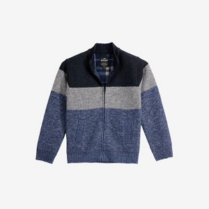 X RAY Boy's Full Zip Mock Neck Sweater With Fleece Lining - 1 of 3