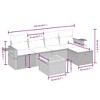 vidaXL Patio Sofa Set with Cushions Outdoor Furniture 6 Piece Poly Rattan - Gray without storage - 4 of 4