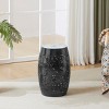 12.25" Mosaic Tile Side Table with Iron Frame, Decorative End Table for Patio, Balcony, or Indoor Living Spaces-Maison Boucle - 2 of 4