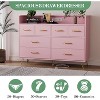 Jojoka 8 Drawer Dresser with LED Lights & Charging Station, Modern Wood Storage Cabinet with Open Shelf for Bedroom, Living Room, or Entryway - 4 of 4