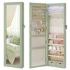 SONGMICS 6 LEDs Mirror Jewelry Cabinet, 47.2-Inch Tall Wall/Door Mounted Jewelry Armoire Organizer - 3 of 4