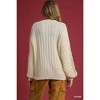 I am a Fashion junky Umgee Cable Knit Pearl Button Cardigan - 4 of 4