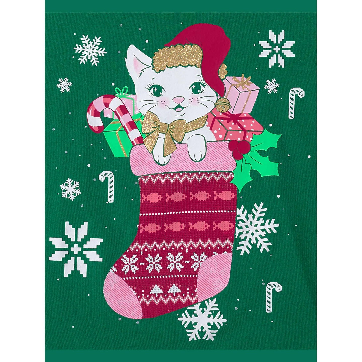 Футболки The Children's Place Long Sleeve Christmas Graphic Tee 2-Pack Multi M (7/8) для девочек — фото 2