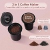 Mecity Mini Single Serve Coffee Maker, K-Cup/Ground Coffee/Tea Compatible, 6-12oz, Auto Shut-Off, 1000W, for Home/RV - 3 of 4