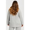 Avenue Women's Plus Size Hacci Button Top - 3 of 4