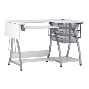 Pro-Stitch Sewing Table Silver/White - Sew Ready: Craft Desk with Folding Top & Storage - 1 of 4