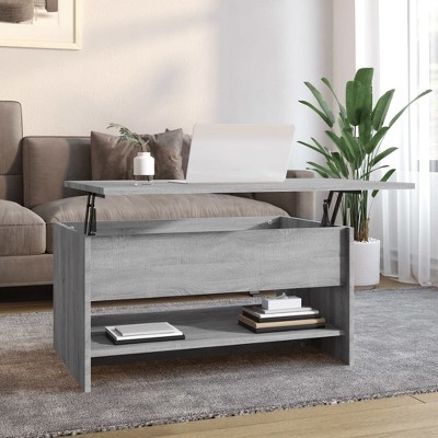vidaXL Coffee Table Grey Sonoma Engineered Wood Medium Height-Adjustable