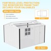6x8 FT Outdoor Metal Storage Shed, Large Lockable Garden Tool Shed with Updated Frame Structure, Utility Tool Storage House for Backyard - 3 of 4