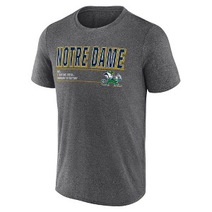 NCAA Notre Dame Fighting Irish Men's Charcoal Heather Poly T-Shirt - 1 of 3