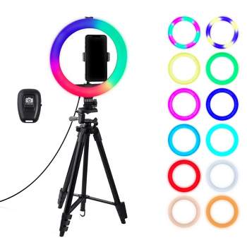 Bower® Rgb Selfie Ring Light Studio Kit With Wireless Remote