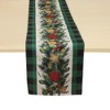 Unique Bargains Christmas Table Runner Green White Black 72"x13" 1 Pc - 4 of 4