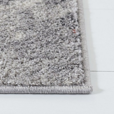 Adirondack Orange and Gray Abstract Area Rug