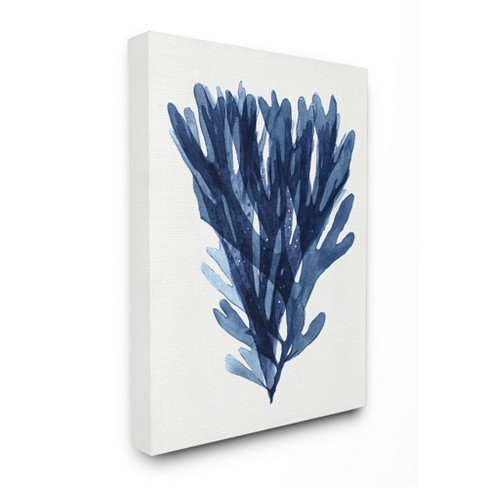 Stupell Industries Coral Seaweed Blue White Beach Design by Vision Studio  Canvas Home Wall Art 48 in. x 36 in. agp-193_fr_16x20 - The Home Depot
