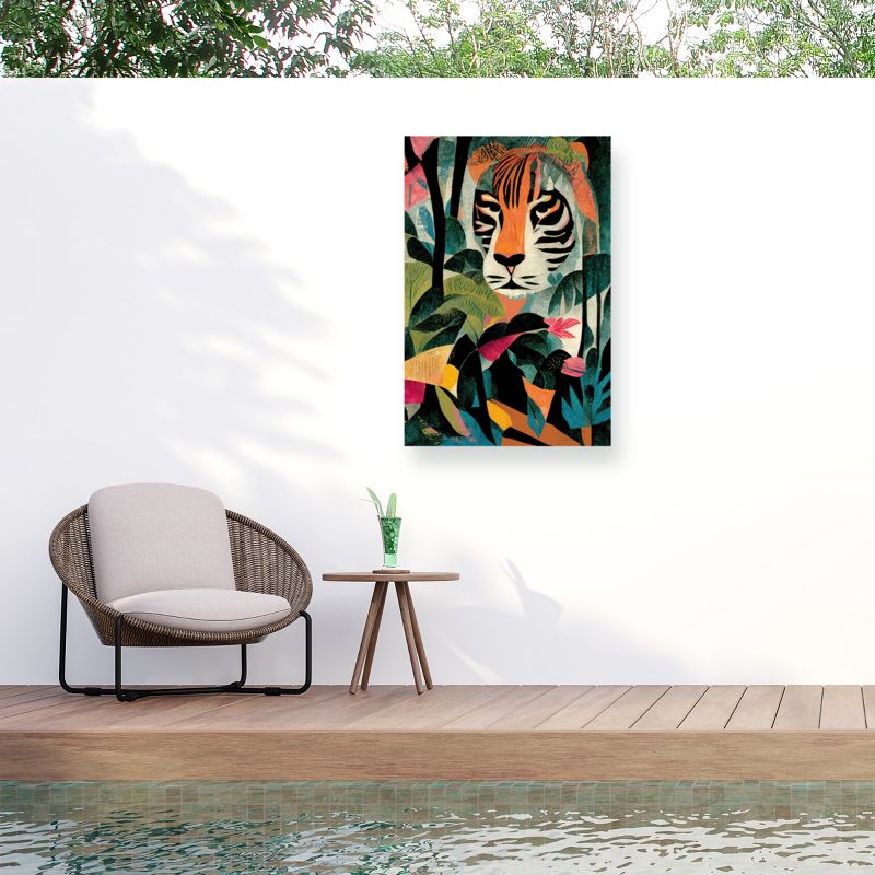 Treechild Jungle Tiger Outdoor Canvas Art, 1 of 8