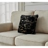 Luxury Chinchilla Faux Fur Gilded Black Pillow (22 In. x 22 In.) - 3 of 4