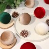 12 PCS Festiva Christmas Tree Ornaments Velvet Balls for Xmas Decor- Multicolor - 2 of 4