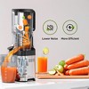 Masticating Juicer, 5.2-inch Feed Chute for Whole Fruits &Vegetables, Non-Clogging Slow Cold Press Juicer with Triple Strainers, Powerful 200W Motor - 2 of 4