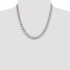 Black Bow Jewelry Mens 9mm Sterling Silver Solid Flat Cuban Anchor Chain Necklace - 3 of 4