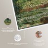 Monet - The Japanese Footbridge and the Water Lily Pool Giverny Canvas Impressionism Wall Art by Art Remedy Framed - 4 of 4