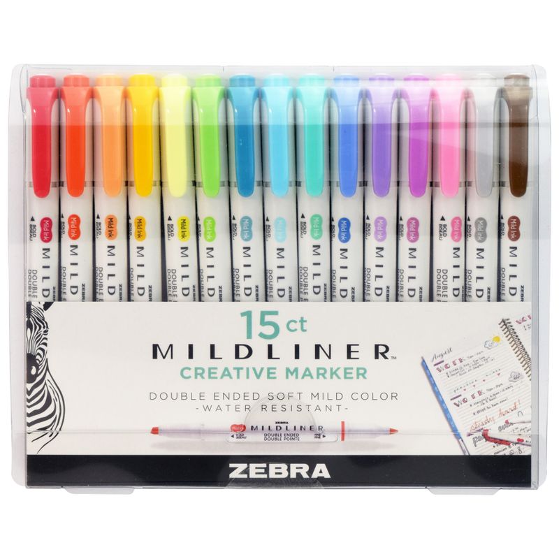 Zebra 15ct Mildliner Dual-tip Creative Marker Assorted Colors, 1 of 12