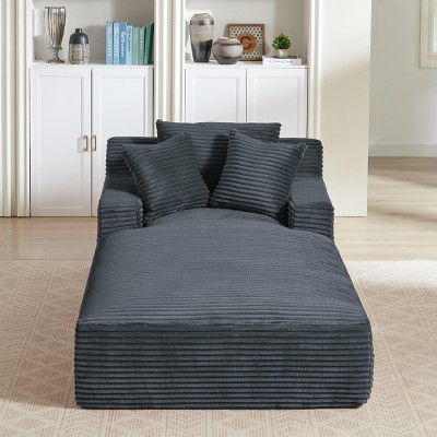Dolonm 78.7" Oversized Corduroy Recliner, Modern Upholstered Sofa, Compressed Boneless Sofa bed,No Installation,for Living Room Bedroom