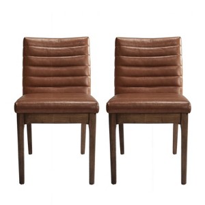 GDFStudio Elisson Mid Century Modern Channel Stitch Dining Chairs (Set of 2) - 1 of 4