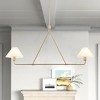 Dewdrop Scandinavian Kitchen Island Light 4 Light Linear Bar White Cone Shades Central Downrod Triangular Frame ETL for Kitchen Island, Bar - 2 of 4