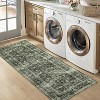 Elegant Floral Inspired Non-Slip Washable Low Pile Rug with Stain-Resistant Backing, Perfect for Living Room, Bedroom, Kitchen, Entryway - 2 of 4