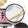 Gammon 3-Piece Junior Drum Set, Beginner Drum Kit with Throne, Cymbal, and Drumsticks - 4 of 4