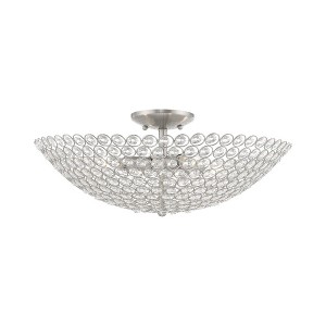 Livex Lighting Cassandra 4 - Light Flush Mount in  Brushed Nickel - 1 of 4