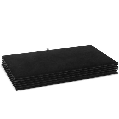 Black Velvet Jewelry Display Trays for Necklaces and Rings, 14 Inch, Set of 6