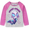 Marvel Spider-Gwen Ghost Spider Girls Long Sleeve Shirt and French Terry Pants 2 Piece Outfit Set for Toddlers - 2 of 4