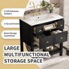Bella Depot 30'' Bathroom Vanity with Ceramic Sink Combo 5 Drawers - 4 of 4