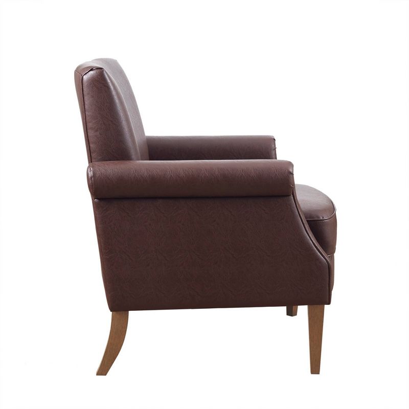 Bernay Faux Leather Accent Arm Chair Brown - Madison Park, 4 of 11