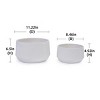 Syemin Planters 2 Pieces Ceramic Flowerpot, Modern Indoor Outdoor Planter for Patio, Garden or Windowsills, White, 11.22"*11.22"*6.5" - 3 of 4