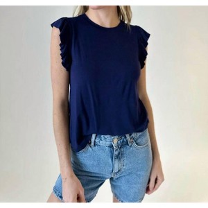 Women's Leah Ruffle Top - SIX/FIFTY - 1 of 3