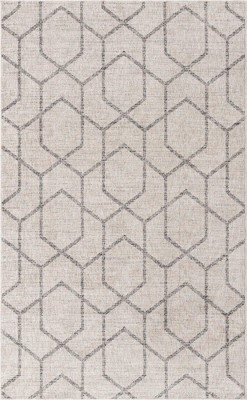 Ivory Trellis 9' x 12' Stain-Resistant Synthetic Area Rug