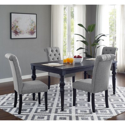 NicBex 5 Piece Dining Table Set with 4 Dining Chairs for 4 People Modern Kitchen Table with Tufted Button Side Chairs