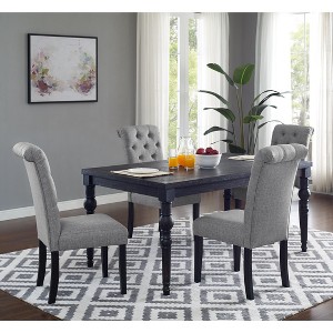 NicBex 5 Piece Dining Table Set with 4 Dining Chairs for 4 People Modern Kitchen Table with Tufted Button Side Chairs - 1 of 4
