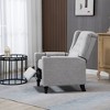 Wingback Recliner Chair, Modern Arm Pushing Recliner With Chair Button Tufted Push Back, Fabric Pushback Manual Single Reclining Sofa Seating - 3 of 4