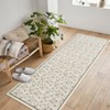 Floral Area Rugs Boho Style Washable Low Pile Non Slip Indoor Carpet for Nursery Playroom Bedroom Living Room - 2 of 4