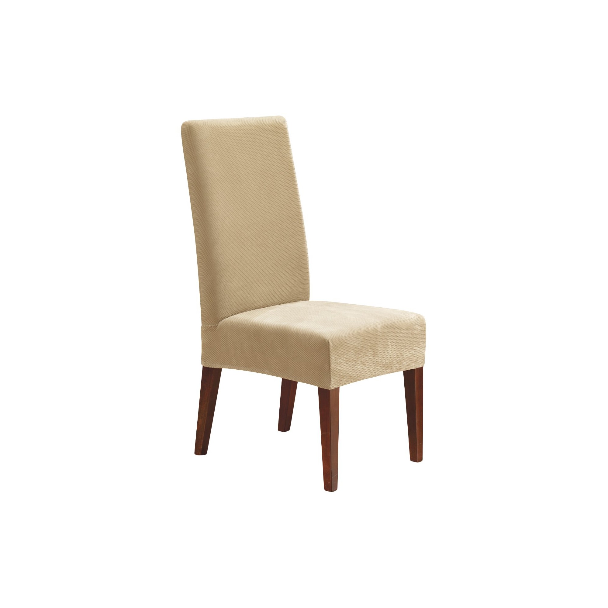 Stretch Pique Short Dining Chair Slipcover - Sure Fit, Ivory