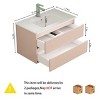 GDFStudio Wrens 32" Modern Wall-Mounted Bathroom Vanity with Ceramic Sink - 3 of 4