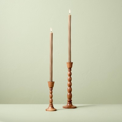 6pk Soft Twist Taper Candles Brown - Hearth & Hand™ with Magnolia, 4 of 5
