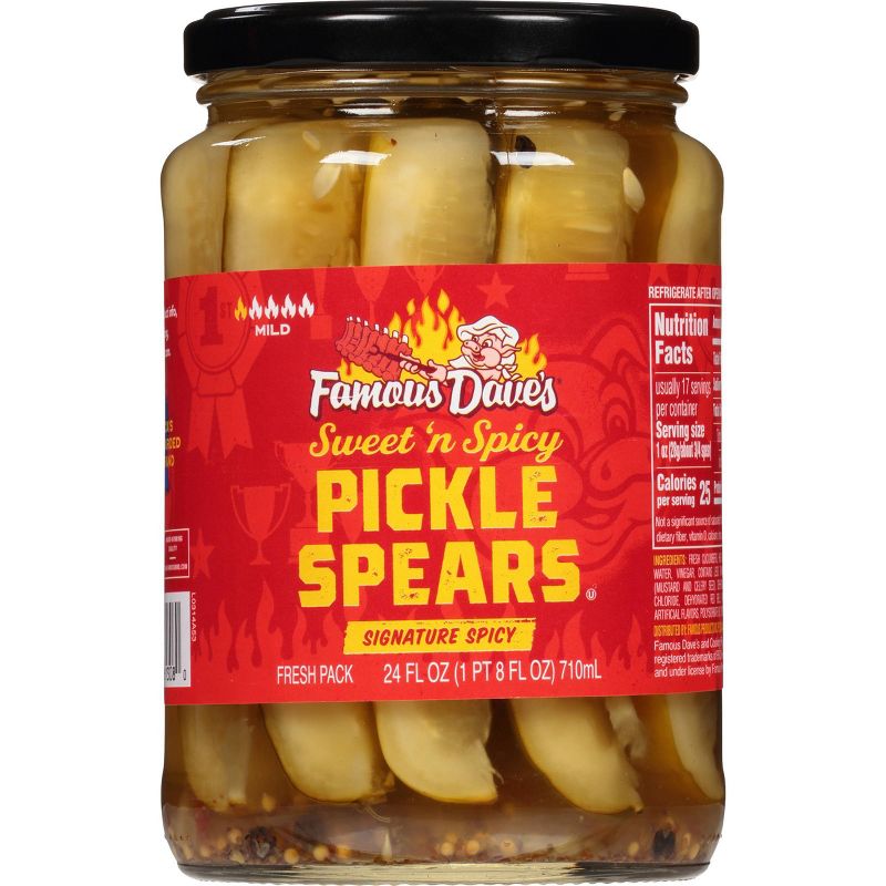 Famous Dave's Signature Spicy Pickle Spears - 24oz, 1 of 6