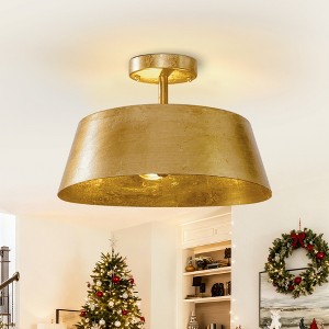 IHOMEADORE 14.6" Gold Semi-Flush Mount Ceiling Lights - 1 of 4