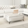 KIGFTSOD 35 inch Wide Square Storage Benches Coffee Table with Lift Top, Oversized Storage Ottoman in Upholstered for Living Room - 3 of 4