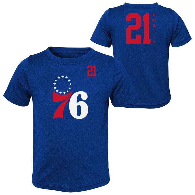 NBA Philadelphia 76ers Youth Embiid Performance T-Shirt, 1 of 4