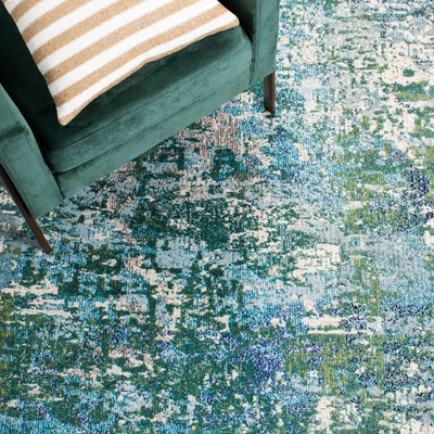 Elysian Gray 59" Round Hand-Knotted Easy Care Area Rug